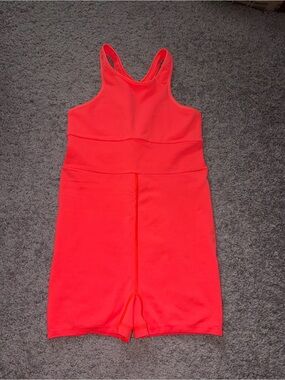 Free People Neon Coral Active Romper